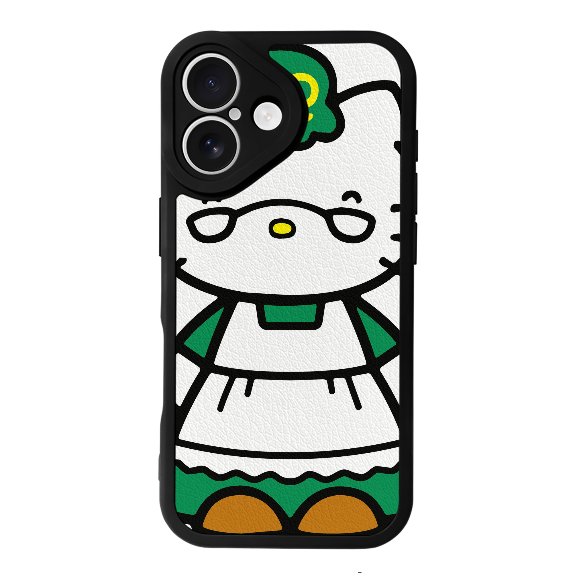 （画像用） Hello Kitty ハローキティ 【iPhone 16シリーズ対応】シリコンスマホケース（レザー調） 材質：シリコン